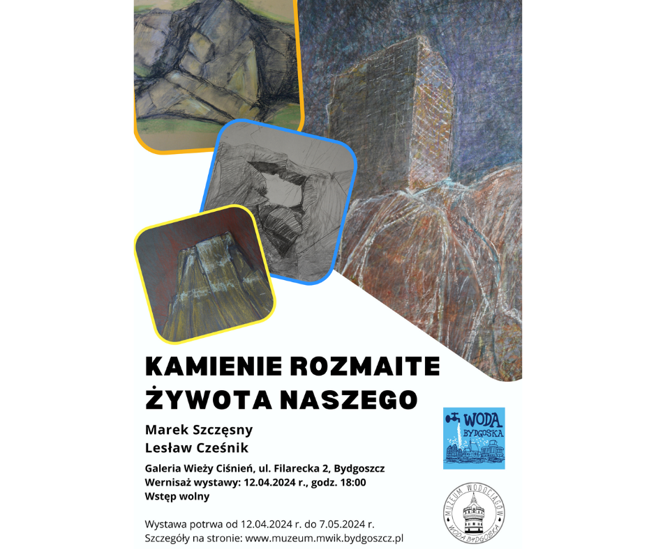 Plakat wystawy Lesława Cześnika i Marka Szczęsnego w Galerii Wieży Ciśnień 